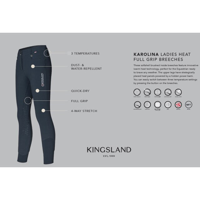 Kl karolina ladies heat fullgrip ridebukse